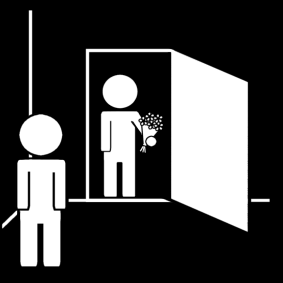visit / receive a visitor